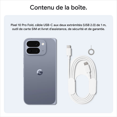 Pixel 10 Pro Fold 256 Go de Google avec Koodo - Pierre de lune - Forfait Balance sélectionné
