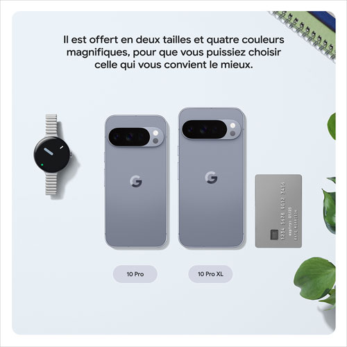 Pixel 10 Pro XL 512 Go de Google avec TELUS - Noir volcanique - Financement mensuel