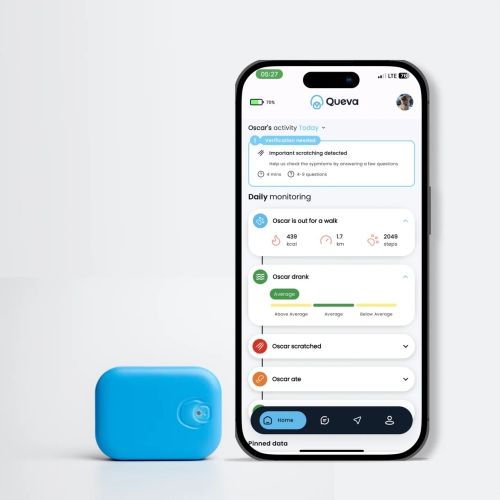 Queva Health+Behavior V1 Smart Dog Tracker, Blue