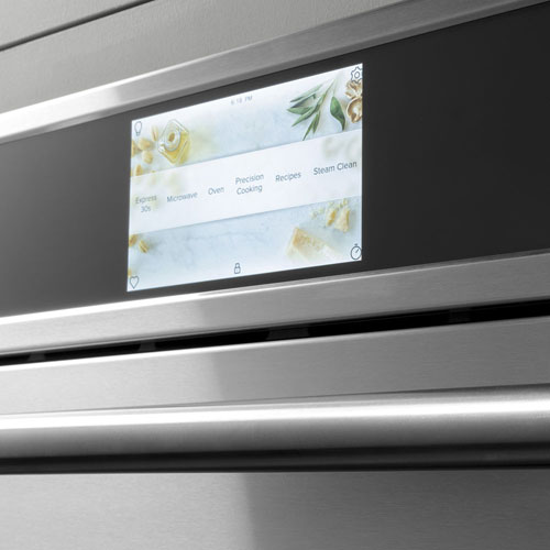 Café Smart 5-in-1 30" 1.7 Cu. Ft. Speed Electric Wall Oven with 120V Advantium - White