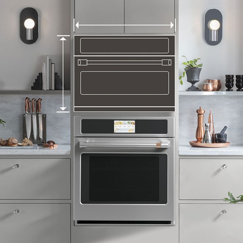 Café Smart 5-in-1 30" 1.7 Cu. Ft. Speed Electric Wall Oven with 120V Advantium - White