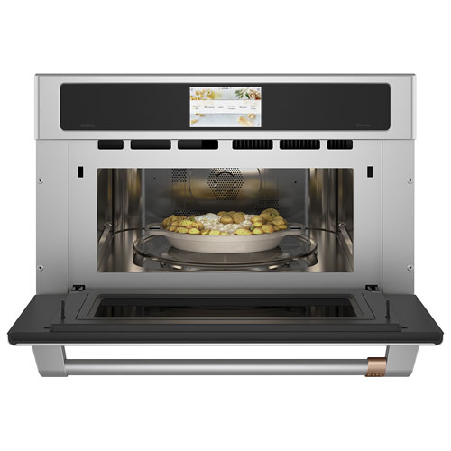 Café Smart 5-in-1 30" 1.7 Cu. Ft. Speed Electric Wall Oven with 240V Advantium (CSB923P2VS1) - Stainless