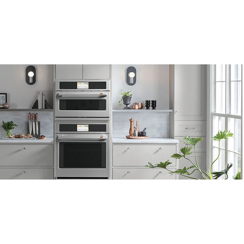 Café Smart 5-in-1 30" 1.7 Cu. Ft. Speed Electric Wall Oven with 240V Advantium (CSB923P2VS1) - Stainless