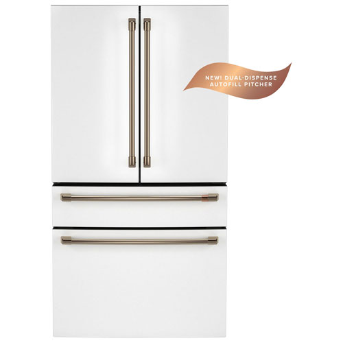 Café 34" 23.2 Cu. Ft. French Door Refrigerator with Water Dispenser - Matte White