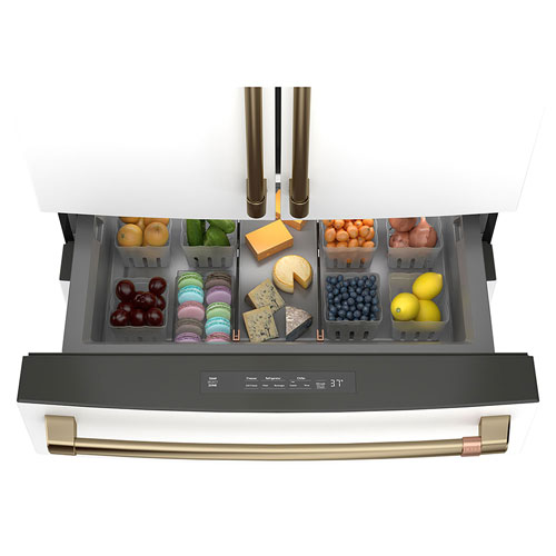 Café 34" 23.2 Cu. Ft. French Door Refrigerator with Water Dispenser - Matte White