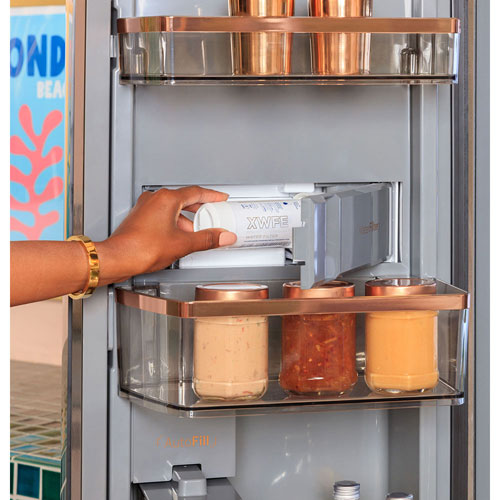 Café 34" 23.2 Cu. Ft. French Door Refrigerator with Water Dispenser - Matte White