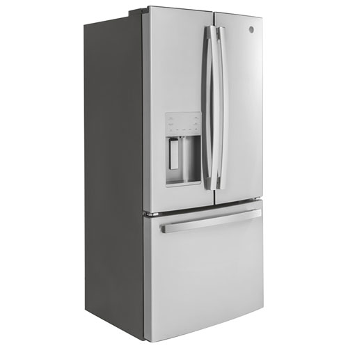 GE Profile 33" 24.8 Cu. Ft. French Door Refrigerator with Water & Ice Dispenser (PFE24HYRCFS) - Stainless