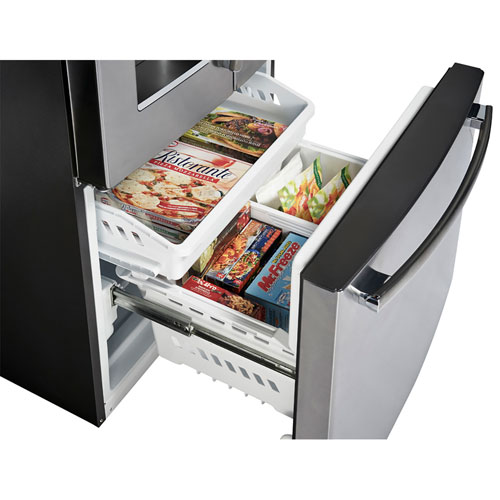 GE Profile 33" 24.8 Cu. Ft. French Door Refrigerator with Water & Ice Dispenser (PFE24HYRCFS) - Stainless