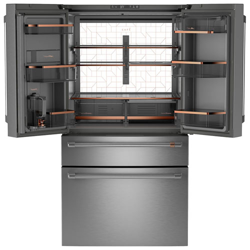 Café 34" 23.2 Cu. Ft. French Door Refrigerator with Water Dispenser (CJE23DP2WS1) - Stainless Steel