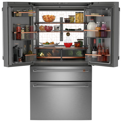 Café 34" 23.2 Cu. Ft. French Door Refrigerator with Water Dispenser (CJE23DP2WS1) - Stainless Steel