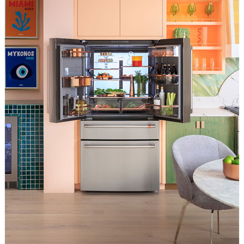 Café 34" 23.2 Cu. Ft. French Door Refrigerator with Water Dispenser (CJE23DP2WS1) - Stainless Steel