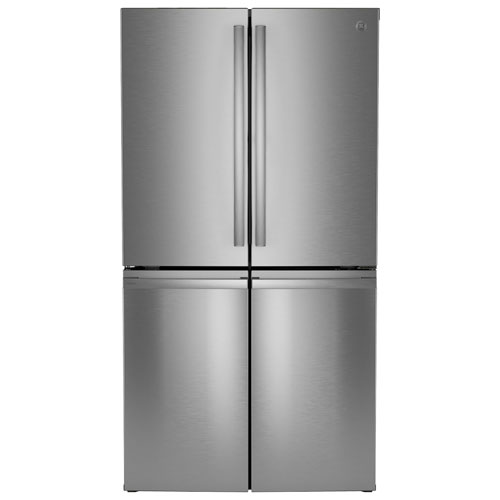 Profile 36" 28.4 Cu. Ft. 4-Door Refrigerator with Water Dispenser (PAD28BYTFS) - Stainless Steel