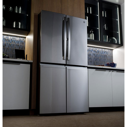 Profile 36" 28.4 Cu. Ft. 4-Door Refrigerator with Water Dispenser (PAD28BYTFS) - Stainless Steel