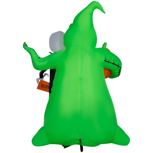 GEMMY INDUSTRIES Airblown® Inflatable Halloween-Jack Skellington w/Oogie Boogie w/LEDs-LG Scene-Disney- 77" x 59"