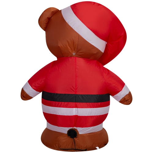 GEMMY INDUSTRIES Airblown® Inflatable Christmas-Brown Bear in Santa Suit-SM - 48"