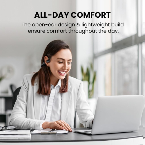 Écouteurs oreilles libres Bluetooth Lingo N21 d'Avantalk avec micro sur tige et station de recharge