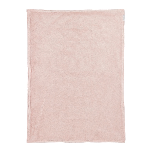 Mini Knots teddy crib bed blanket - Soft pink - 75x100cm