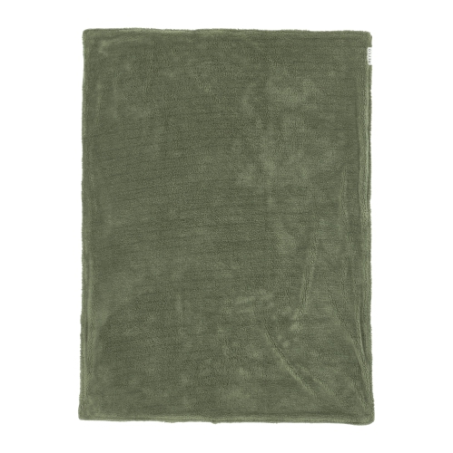 Mini Knots teddy crib bed blanket - Forest green - 75x100cm