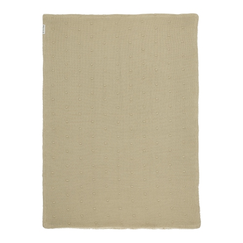 Mini Knots teddy crib bed blanket - Sand - 75x100cm