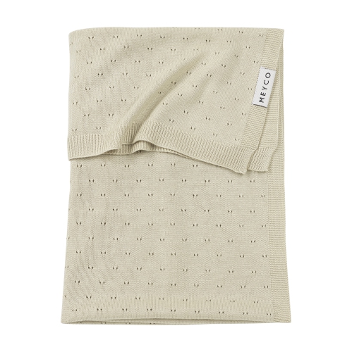 MEYCO BABY  Ajour Crib Bed Blanket - Bamboo - Soft - 75X100Cm In Sand