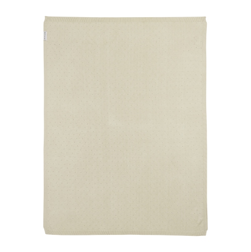 Ajour crib bed blanket - bamboo - soft sand - 75x100cm