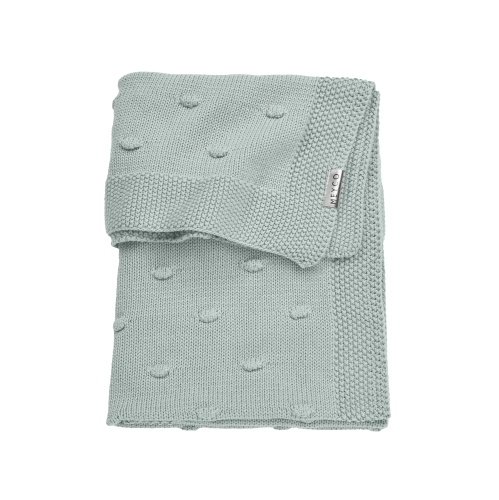 Knots crib bed blanket - Stone green - 75x100cm