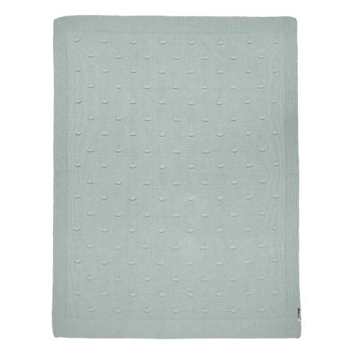 Knots crib bed blanket - Stone green - 75x100cm