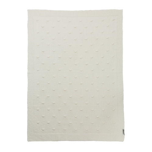 Knots crib bed blanket - Offwhite - 75x100cm