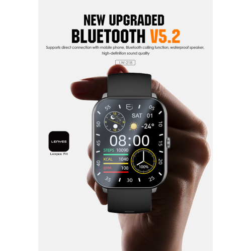 LENYES LW-218 Salaam Smartwatch | 2.01″ 3D Curved Display • BT 5.2 + 3.0 Calling • Prayer Suite • IP68 Waterproof • 15-Day Standby