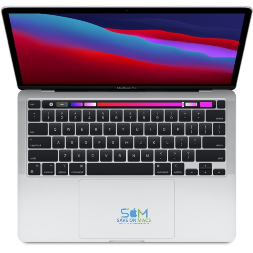 (Refurbished Excellent)-Apple MacBook Pro 13.3" w/Touch Bar MYDC2LL/A-Apple M1 8-Core Chip-8-Core GPU-8GB RAM-512GB SSD-Silver-1 Year Warranty