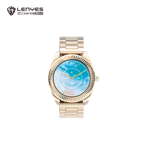 LENYES  Charm Smartwatch | 1.19″ 390 × 390 Amoled • Bt 5.2 Calling • 220 Mah Battery • 100+ Dynamic Dials • Ip68 Waterproof