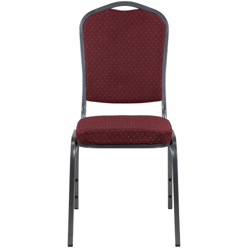 Crown Back Stackable Banquet Chairs - Red - Set of 2