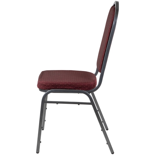 Crown Back Stackable Banquet Chairs - Red - Set of 2