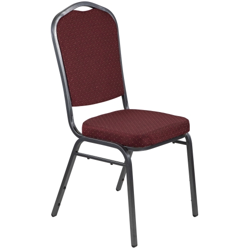 Crown Back Stackable Banquet Chairs - Red - Set of 2