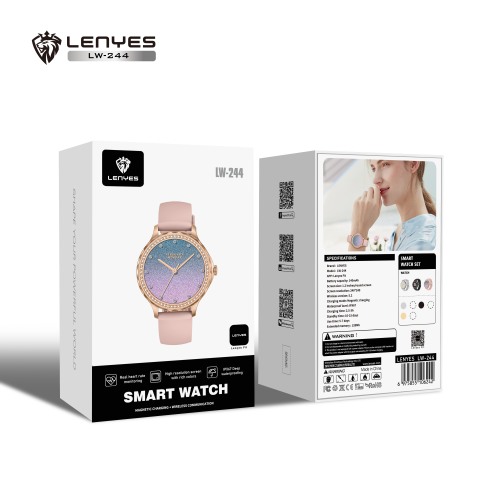 LENYES 1.2″ Round Women’s Smartwatch |Hi-Res Display · BT 5.2 Calling · IP67 Waterproof · 140 mAh