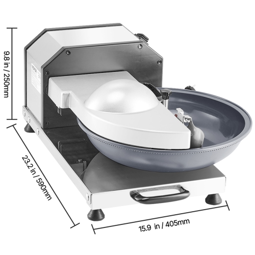 VEVOR 3000RPM Food Processor & Vegetable Chopper, Food-Grade Stainless Steel Chopper with S-Curve Blade, Multifunctional for Chopping Vegetables,
