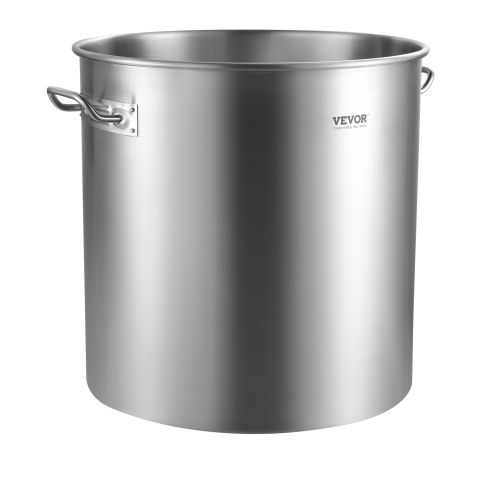 VEVOR 84 Quart Stainless Steel Stockpot, Large Cooking Pots, Cookware Sauce Pot with Basket, Lid, and Handle, Heavy Duty Commercial Grade Stock Pot,