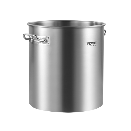 Marmite de 24 pintes en acier inoxydable VEVOR, marmites de cuisson, marmite avec couvercle et poignée, marmite robuste de qualité commerciale, pour
