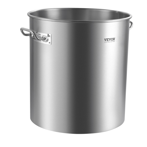 VEVOR 64 Quart Stainless Steel Stockpot, Large Cooking Pots, Cookware Sauce Pot with Basket, Lid, and Handle, Heavy Duty Commercial Grade Stock Pot,