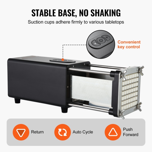 VEVOR Electric French Fry Cutter, Potato Slicer with 1/2-Inch and 3/8-Inch Stainless Steel Blades, Potato Cutter Chopper w/ Anti-slip Feet, Great for