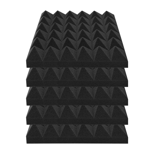 VEVOR 36 Pack Acoustic Foam Panels,12 x 12 x 2 inches, Pyramid Soundproof Wall Panels,Fire-Resistant, Sound Dampening Absorbing Panels for Studio