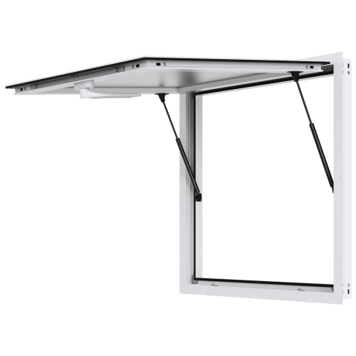 VEVOR 36"x36" Concession Window for Food Truck, Aluminum Alloy Window, Up to 85 Degrees Stand Serving Window with Awning Door & Drag Hook, for Food