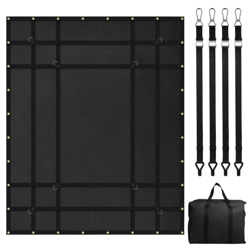 VEVOR  72 In X 57 In Cargo Net, Heavy Duty Truck Cargo Net for Truck Bed, 4 Adjustable Straps \w Carabiners And Rubber Coated Hooks, Durable