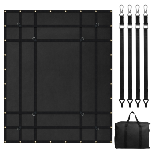 VEVOR 72 in x 57 in Cargo Net, Heavy Duty Truck Cargo Net for Truck Bed, 4 Adjustable Straps with Carabiners and Rubber Coated Hooks, Durable,