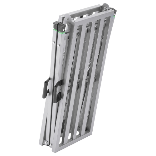 VEVOR 4 Gear Work Platform, Adjustable Height, Folding Alloy Steel Step Ladder, Portable Scaffolding Platform, 880 lb Load Capacity, Non-Slip Rubber