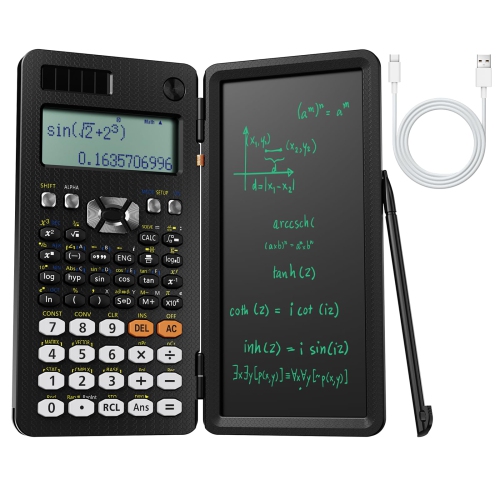Rechargeable Scientific Calculator 991ES with Notepad, 417 Functions Science Calculator with Writing Tablet for College High School Middle School
