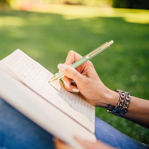 15 Pcs Ballpoint Pens Black Ink Medium Point with Super Soft Grip Retractable Ball Point Pen 1.0mm Office Decor School Supplies