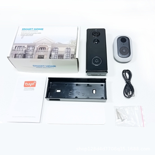 M18 Tuya doorbell, mobile phone remote real-time monitoring, two-way intercom, PIR human body sensing, IP65 waterproof, 720P HD + remote wake-up!