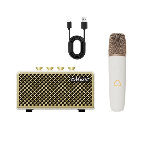 THE WAY  Karaoke Wireless Bluetooth Microphone And Speaker All-In-One, Portable Outdoor Home Ktv Retro Speaker - Yunyan Speaker + Single Microphone