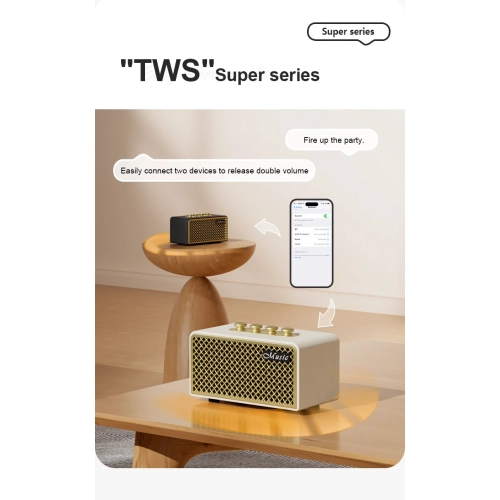 Karaoke wireless Bluetooth microphone and speaker all-in-one, portable outdoor home KTV retro speaker - streamer black single speaker